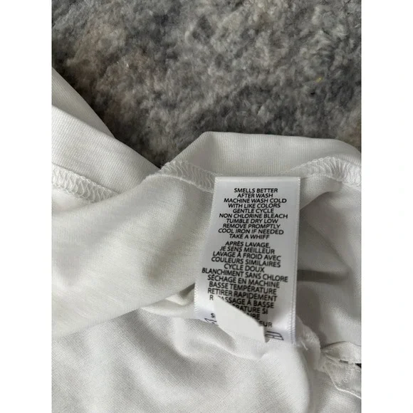 Travis Mathew Polo Shirt‎ Mens Medium White Striped Print Golf Short Sleeve Prep - Picture 9 of 11